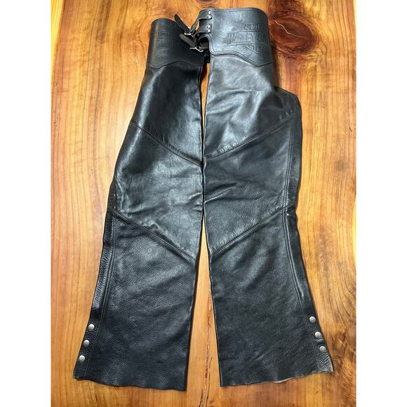Vintage Harley Davidson Leather chaps moto The Leather Works 34